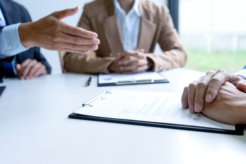Businessman group in office, young asian people