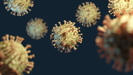 Macro of the corona virus
