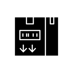 Packaging goods black icon, concept illustration, vector flat symbol, glyph sign.