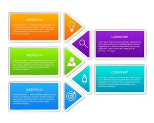 Presentation business infographic template with 5 options. Vector illustration.