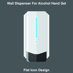 Hand wash. Hand sanitizer. Alcohol-based hand rub. Rubbing alcohol. Wall mounted soap dispenser. Wall hanging hand wash container. Protection from germs such as coronavirus (Covid-19) icon design