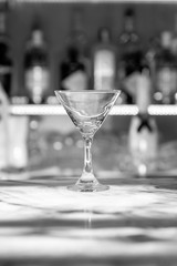 glasses on table black & white