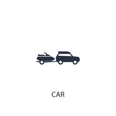 Obraz premium Car icon. Simple transport element illustration.