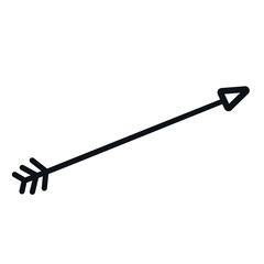 Flat arrow, icon, vector illustration