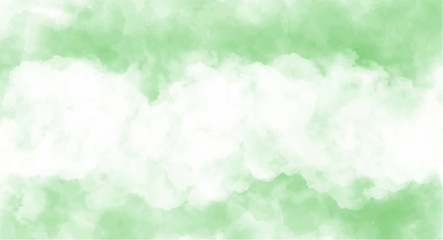 Green watercolor background for your design, watercolor background concept, vector.
