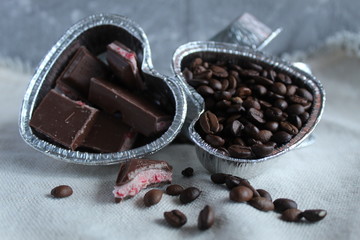 coffee and chocolate cookies