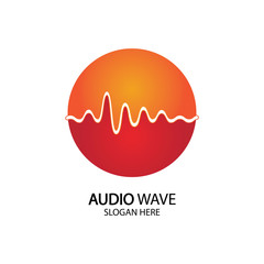 Music Logo concept sound wave, Audio Technology, Abstract Shape