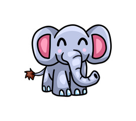 Adorable Stylized Baby Elephant