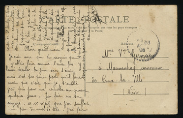 Fototapeta premium old French postcard