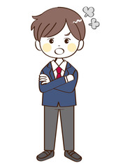 男性、学生、怒る