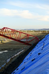 Flood damage caused by typhoon 19 