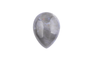 Natural cabochon stone on a white background