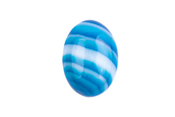 Natural cabochon stone on a white background
