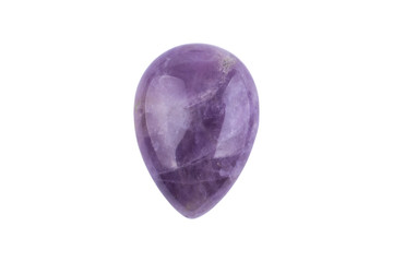 Natural cabochon stone on a white background