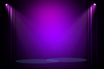 Purple curtain stage theater background