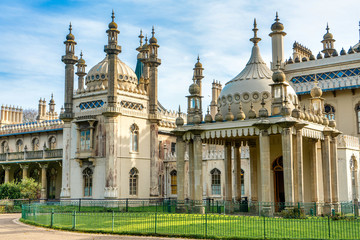 Royal Brighton Pavilion build for King George IV in the early 19C in Brighton, Sussex England.