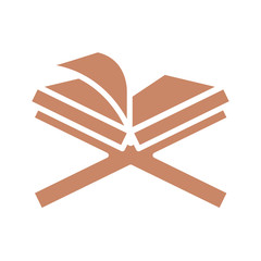 holy quran on lecternm silhouette style design