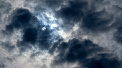 Obraz premium Storm clouds at sunrise