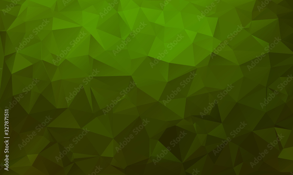 Wall mural Abstract green, environmental background from triangles, vector illustration. EPS10