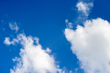 Beautiful sky and clouds in winter