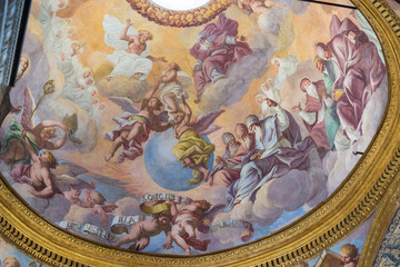 Palermo / Italy10.20.2015.Interior of theChurch of Santa Maria dell'Ammiraglio, also known as La Martorana