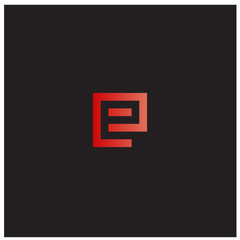 Obraz premium E P EP Letter Logo Design Creative Modern Letters Vector Icon Logo Illustration