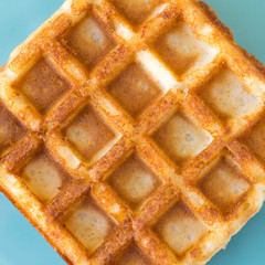 Viennese waffles closeup
