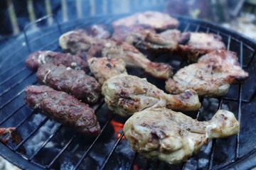 meat on the grill