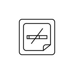 Cigarette, sticker icon. Simple line, outline vector elements of quit smoking for ui and ux, website or mobile application