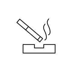 Cigarette, ashtray icon. Simple line, outline vector elements of quit smoking for ui and ux, website or mobile application