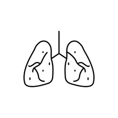 Cigarette, lungs, cancer icon. Simple line, outline vector elements of quit smoking for ui and ux, website or mobile application