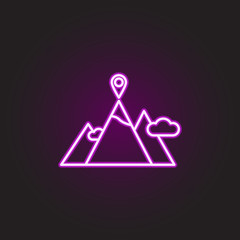 Cloud computing neon style icon. Simple thin line, outline vector of food and drink icons for ui and ux, website or mobile application