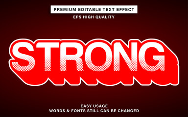 strong editable text effect