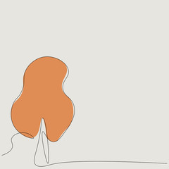 Autumn tree background design vector illustration