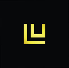 Initial based modern and minimal Logo. LU UL letter trendy fonts monogram icon symbol. Universal professional elegant luxury alphabet vector design