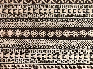 Authentic traditional Pacific Islands tapa cloth pattern. Polynesian tribal pattern.