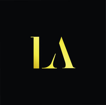 Initial based modern and minimal Logo. LA AL letter trendy fonts monogram icon symbol. Universal professional elegant luxury alphabet vector design