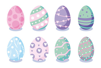 Happy easter eggs vector design