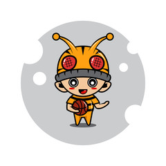 Bee mascot character activity