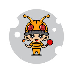 Bee mascot character activity
