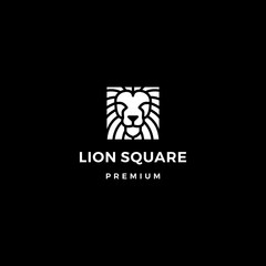 lion square logo vector icon illustration