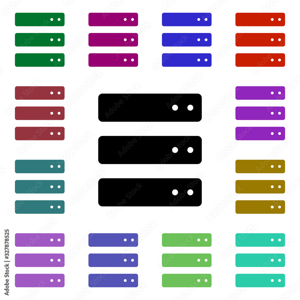 Poster data storage multi color style icon. simple glyph, flat vector of web icons for ui and ux, website o