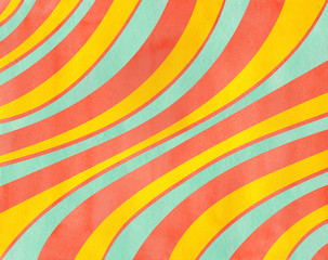 Watercolor striped background.