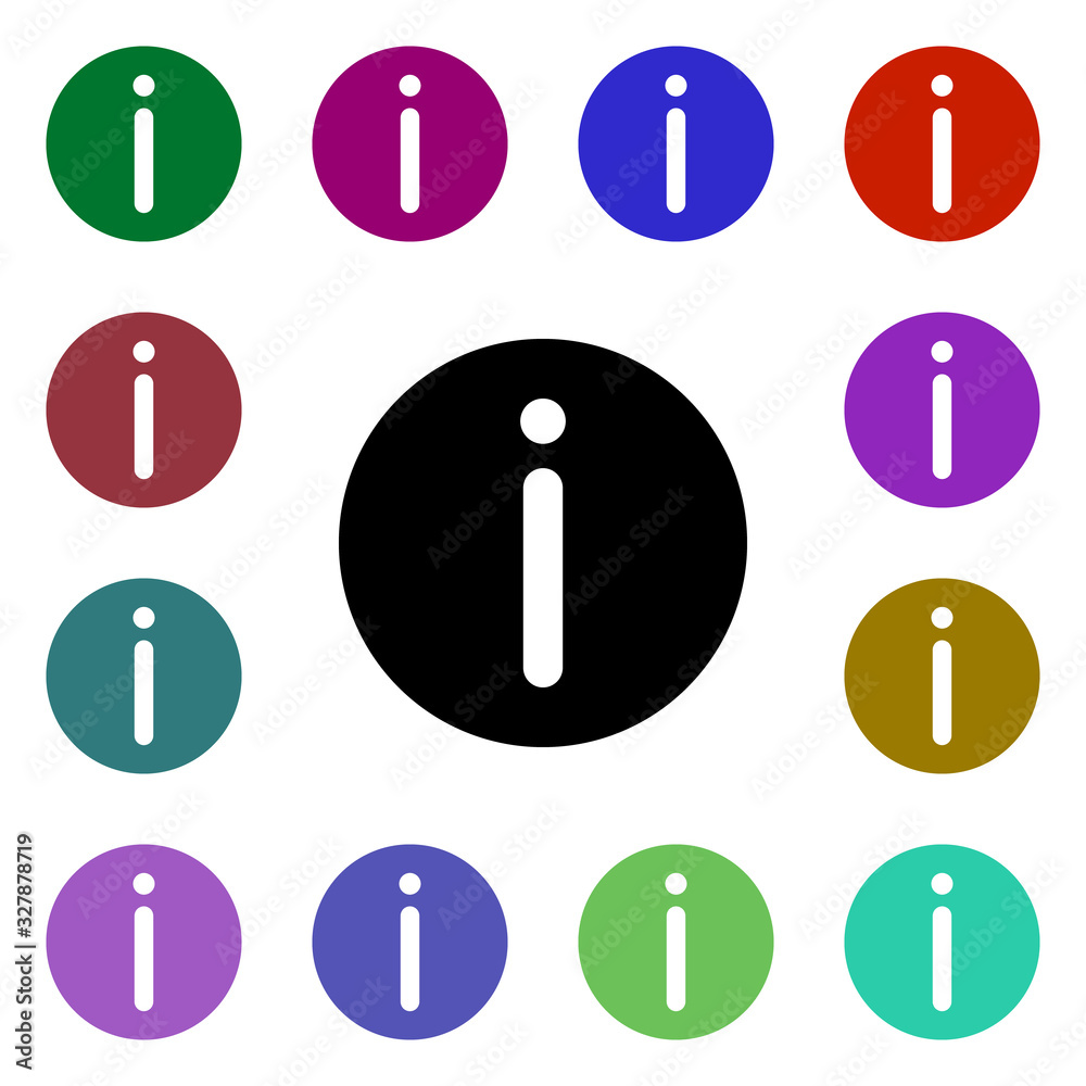Poster information multi color style icon. simple glyph, flat vector of web icons for ui and ux, website or