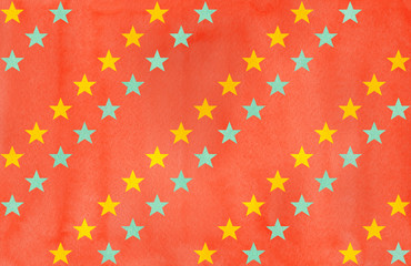 Watercolor stars pattern.