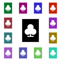 Playing card multi color style icon. Simple glyph, flat vector of web icons for ui and ux, website or mobile application