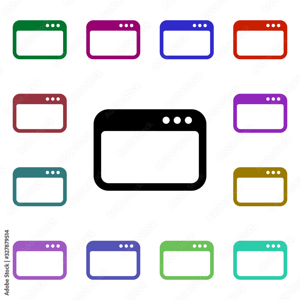 Poster screen shot multi color style icon. simple glyph, flat vector of web icons for ui and ux, website or