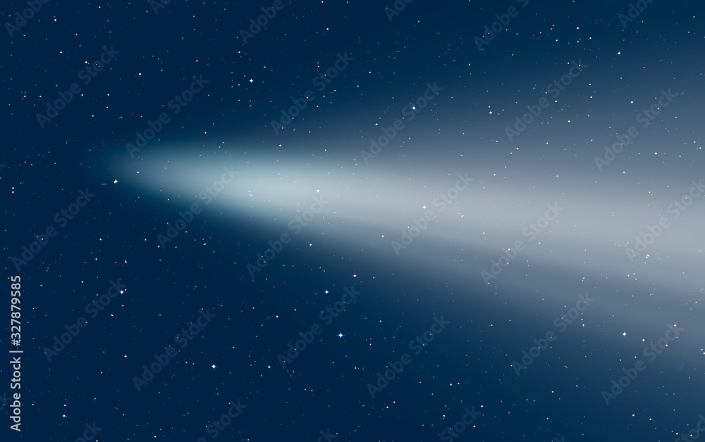 Aufkleber comet on the space