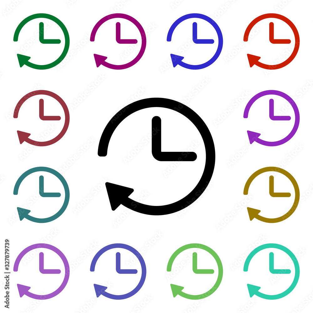 Poster update multi color style icon. simple glyph, flat vector of web icons for ui and ux, website or mobi