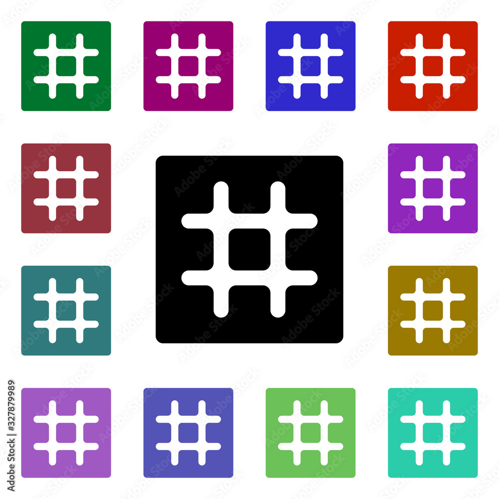 Poster lattice sign multi color style icon. simple glyph, flat vector of web icons for ui and ux, website o